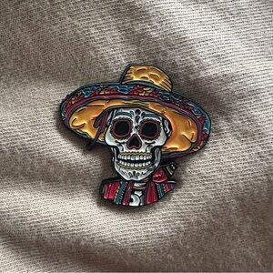 Colorful Skull Enamel Pin